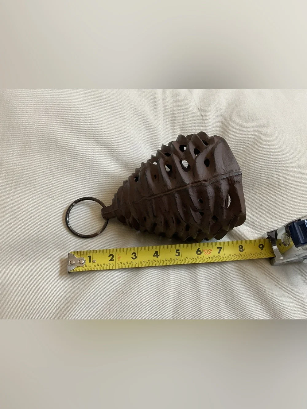 Rustic Cast Iron Pinecone Tea Light Lantern
